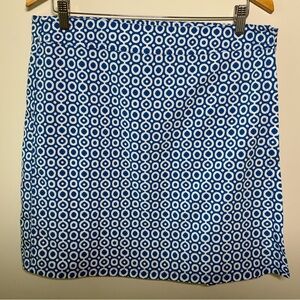 Hawaiian RipSkirt. Blue and White Patterned Women's Skirt. Size L, Length 2.